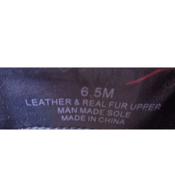 Rebecca Minkoff Jaylin Black Leather Boot With Rainbow Fur Womens Size‎ 6.5 - Picture 6 of 8